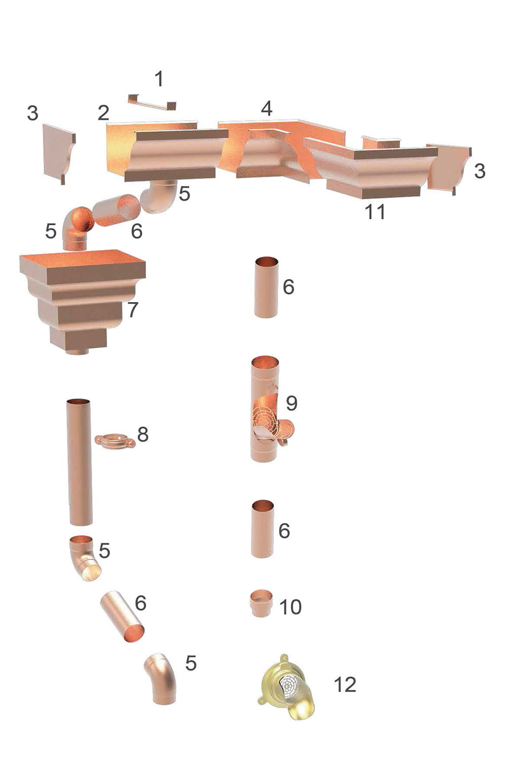 金屬落水系統(tǒng)組成圖